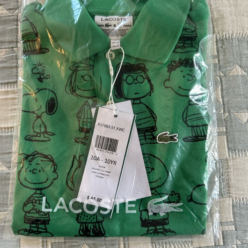 Lacoste x Peanuts ss polo bnwt
